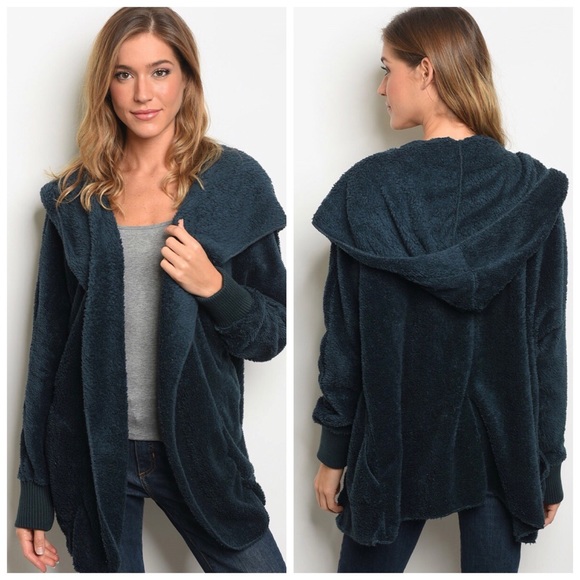 Jackets & Blazers - Sherpa jacket with hoodie - One Size -